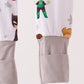 Grey character bamboo zipper romper