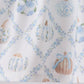 Blue pumpkin embroidery ruffle pants set