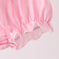 Pink ghost applique stripe bubble