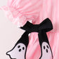 Pink ghost applique stripe bloomer set