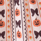 Pumpkin bow embroidery ruffle dress