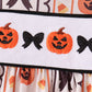 Pumpkin bow embroidery ruffle pants set