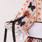 Pumpkin bow embroidery ruffle pants set