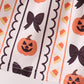 Pumpkin bow embroidery ruffle pants set