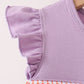 Purple spider smocked ruffle pants set