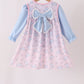 Pink floral bow 2pc set
