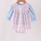Pink floral bow 2pc bubble set
