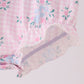 Pink floral bow 2pc bubble set