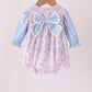 Pink floral bow 2pc bubble set