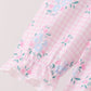Pink floral bow bloomer set