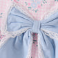 Pink floral bow bloomer set