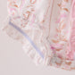 Pink floral turkey embroidery ruffle bubble