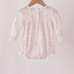 Pink floral turkey embroidery ruffle bubble