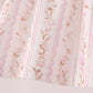 Pink floral turkey embroidery ruffle pants set