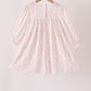 Pink floral turkey embroidery ruffle dress