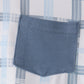 Blue plaid pocket top
