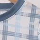 Blue plaid pocket top