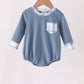 Blue plaid pocket bubble