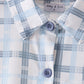 Blue plaid button down shirt