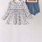 Teal floral smocked bloomer set