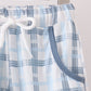 Blue plaid jogger set