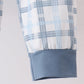 Blue plaid jogger set