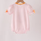 Pink cats Jack-O-Lantern applique bubble