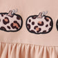 Leopard pumpkin applique bloomer set
