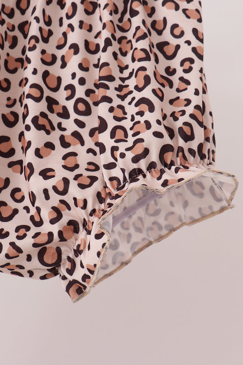 Leopard pumpkin applique bloomer set