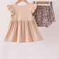 Leopard pumpkin applique bloomer set