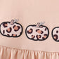Leopard pumpkin applique pants set