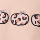 Leopard pumpkin applique skorts set