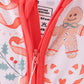 Coral gingerbread bamboo zipper romper