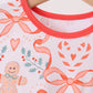 Coral gingerbread bamboo ruffle pants set