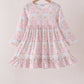 Pink pumpkin ruffle dress