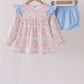 Pink pumpkin ruffle bloomer set