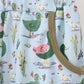Green mallard embroidery pants set
