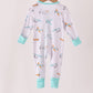 Airplane bamboo zipper romper