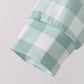 Sage Turkey Embroidery Gingham Jogger Set