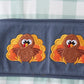 Sage Turkey Embroidery Gingham Pants Set