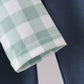 Sage Turkey Embroidery Gingham Pants Set