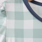 Sage Turkey Embroidery Gingham 2pc Pants Set