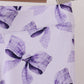 Purple Bow Zip Bamboo Pajama Set