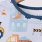 Blue Construction Trucks Bamboo Pajama Set