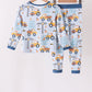 Blue Construction Trucks Bamboo Pajama Set