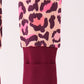Pink leopard bamboo zipper romper