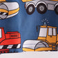 Navy tractor print bamboo pajama set