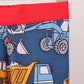 Navy tractor print bamboo pajama set