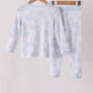 Blue dog bamboo pajama set