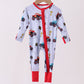 Blue Racing Car Bamboo Romper